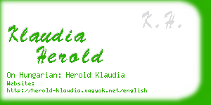klaudia herold business card